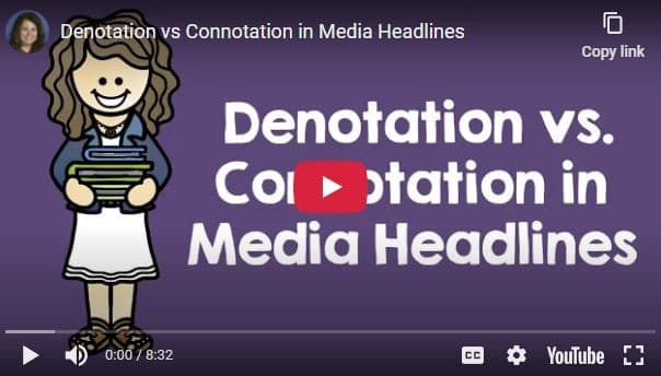 Denotation vs Connotation in Media Headlines Video Lesson