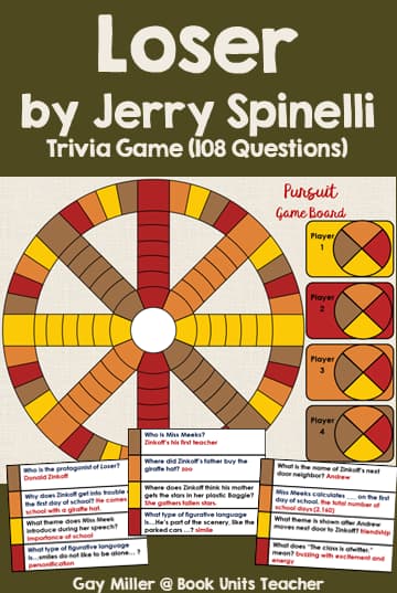 Trivia Game for Loser Novel by Jerry Spinelli