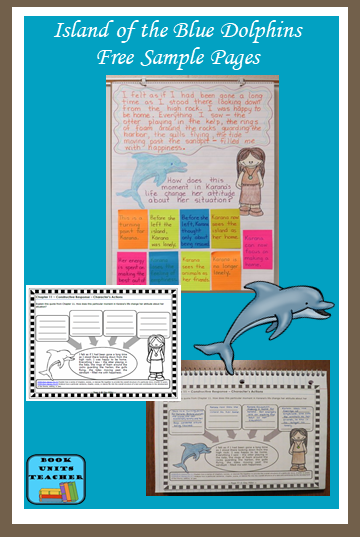 Island of the Blue Dolphins Book Unit Free Samples