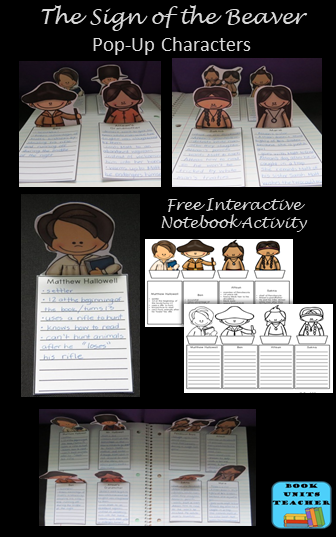 Students will enjoy creating this interactive notebook page while reading The Sign of the Beaver. Not only is it a fun activity, but a great way to reinforce character traits.