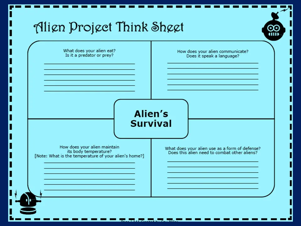 Alien project think sheet