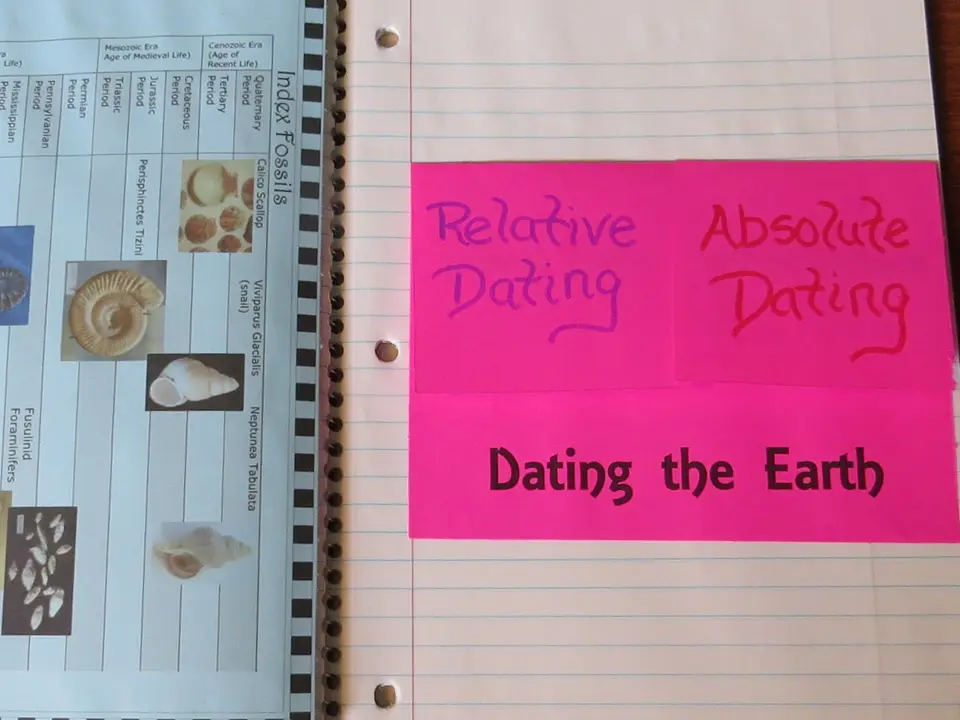 Relative and absolute dating organizer