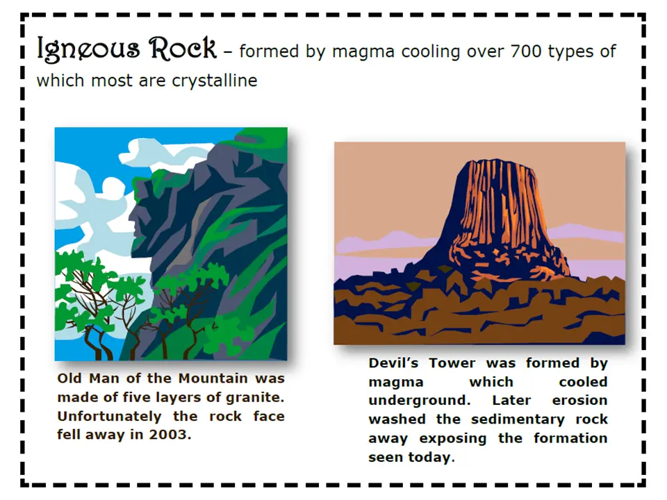 Photo: Igneous rock mini poster sample