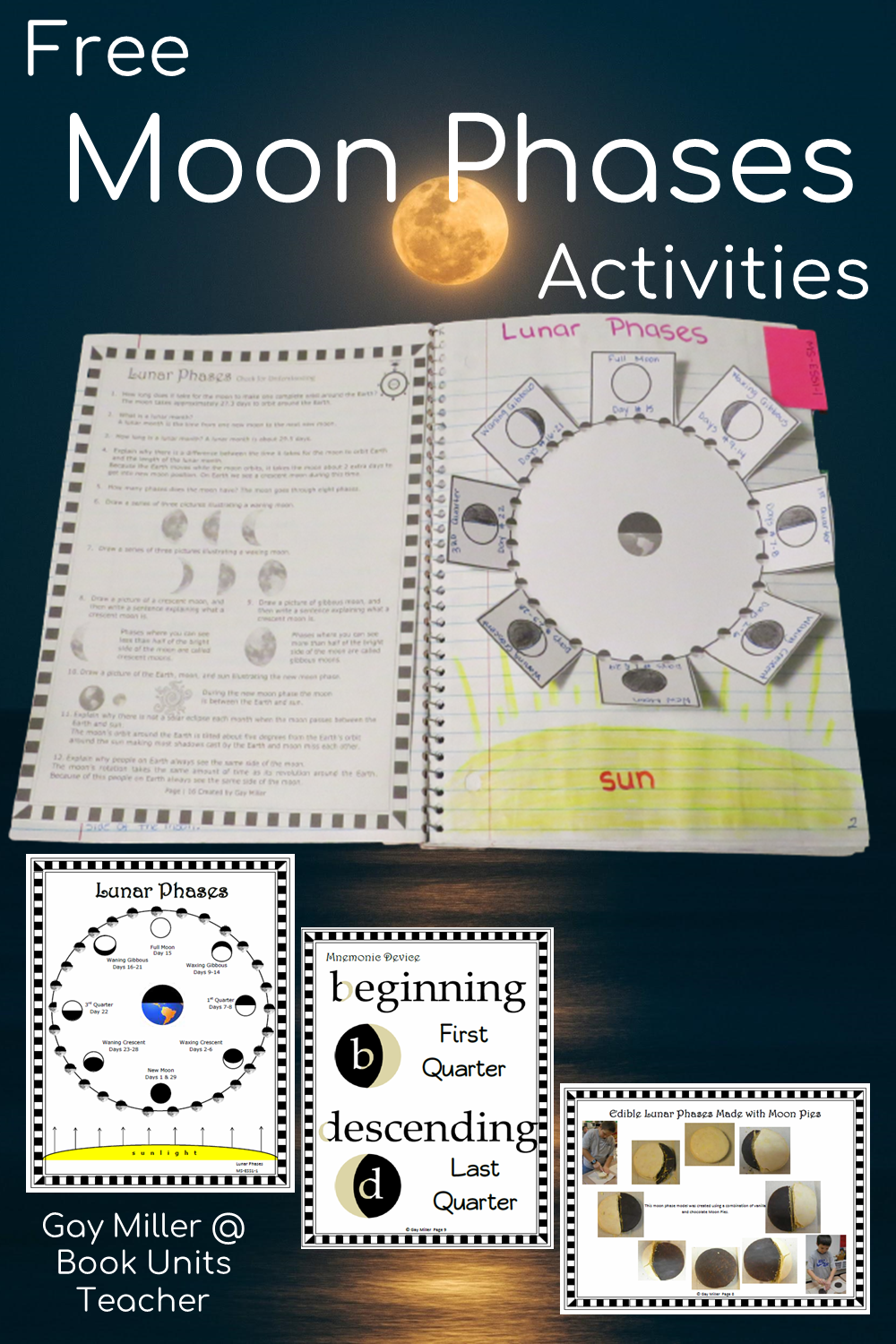 Free Interactive Science Organizers - Lunar Cycle Organizer