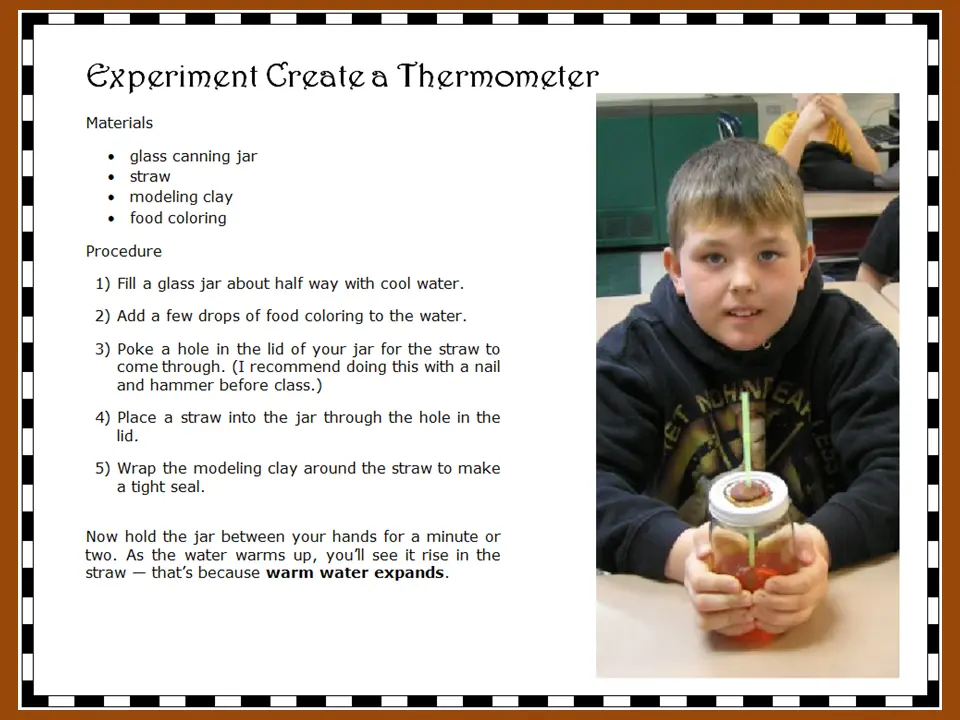 Build a thermometer experiment