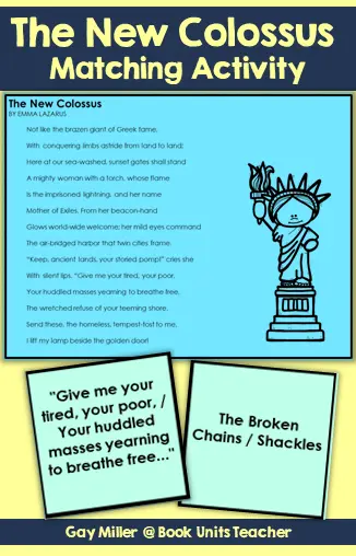 Statue of Liberty Symbolism Activities for Upper Elementary Students