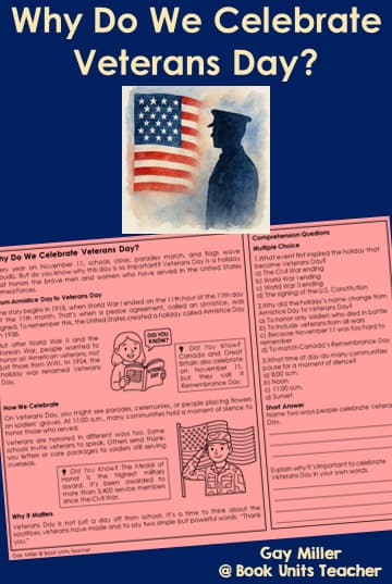 Veterans Day Activities for Upper Elementary Students