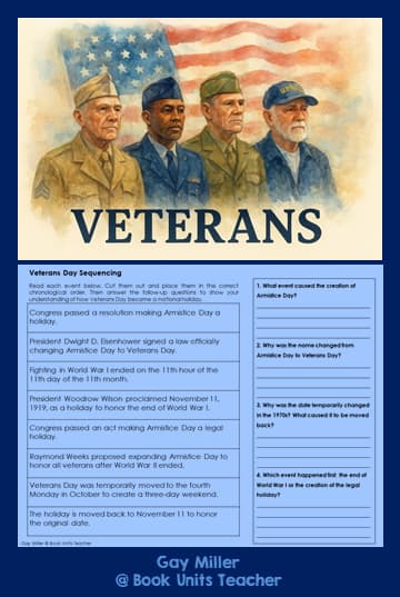 Veterans Day Activities for Upper Elementary Students