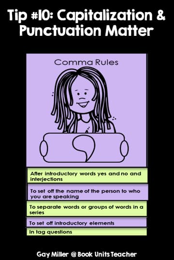 Tips for Writing a Narrative - Tip 10 Capitalization and Punctuation Matter