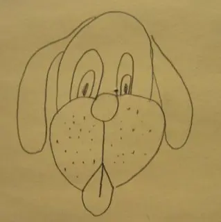 Decorative hound drawing