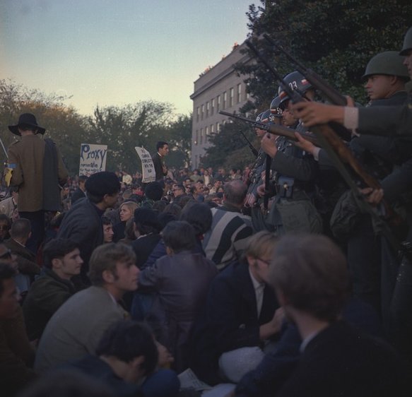 Peaceful Sit-In Protest at the Mall Entrance to the Pentagon 