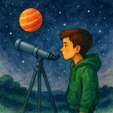 Teen Looking into the Night Sky