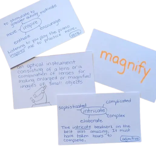 Teaching Vocabulary with Index Cards