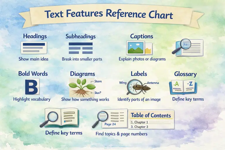 Text Features Infographic