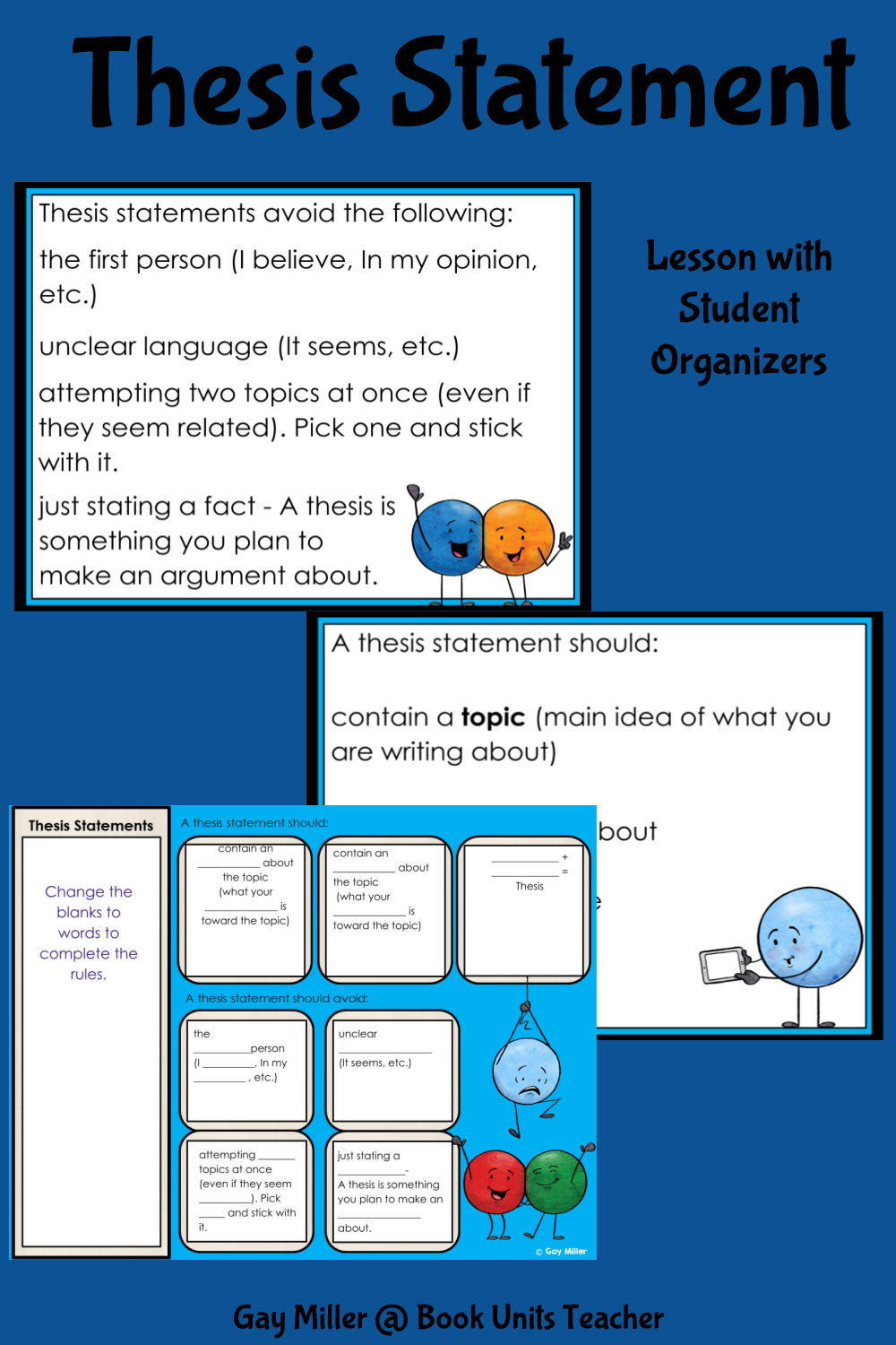 Writing a Thesis Statement - Book Units Teacher