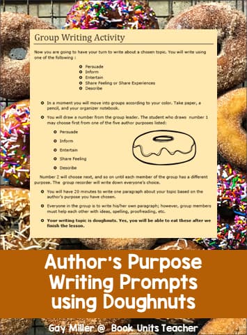 Author's Purpose Lesson with Organizers