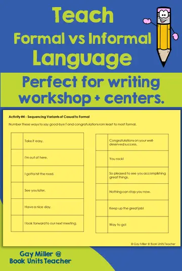 Formal vs Informal Language Teaching Ideas
