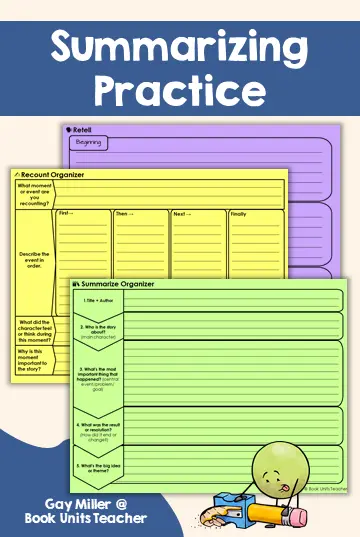 What is the difference between retell, recount, and summarize?