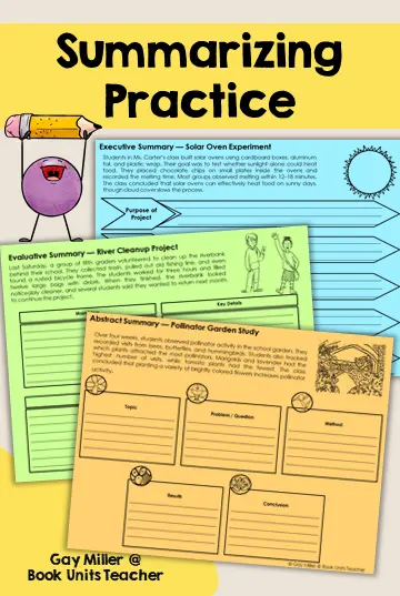 What is the difference between retell, recount, and summarize?